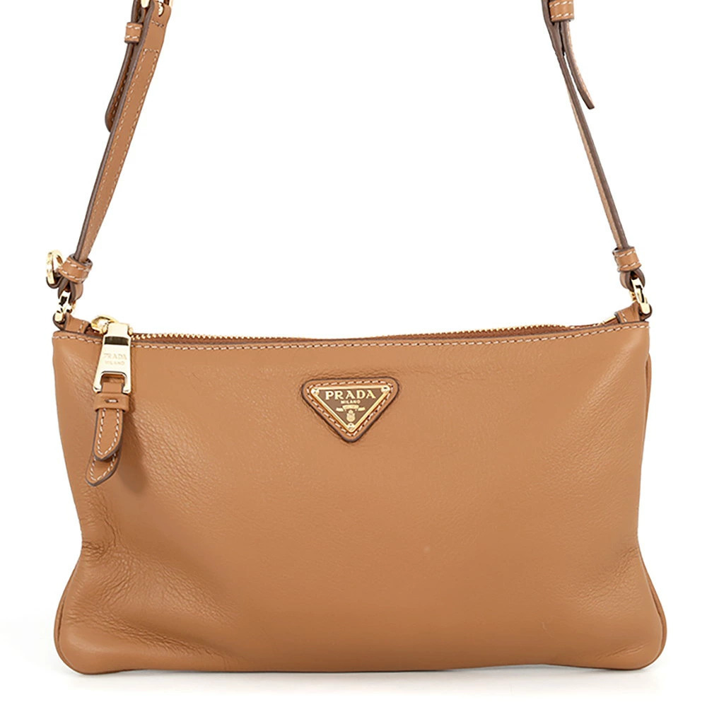 Prada Shoulder Bag Triangle Soft Grain Leather
